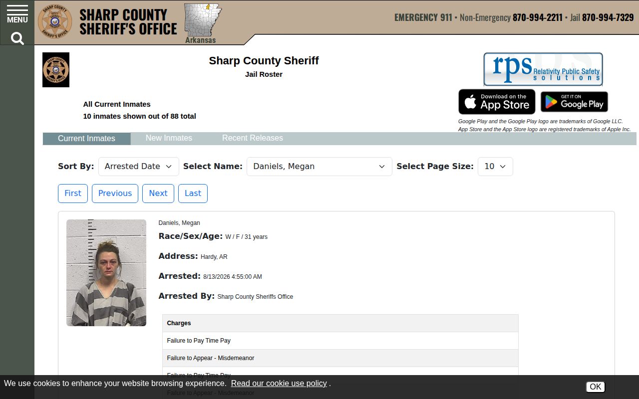 Sharp County busted mugshots official jail roster access